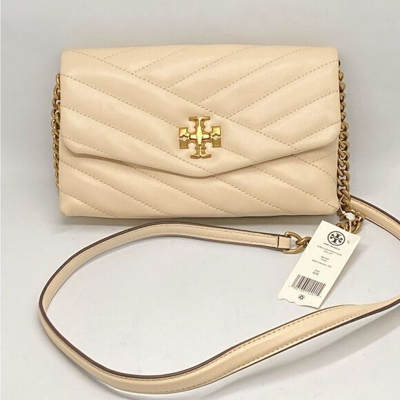 Tory Burch Kira Chevron Leather Wallet-On-Chain Bag - Picture 3 of 16